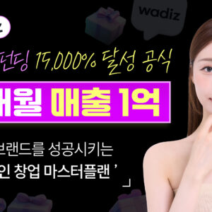 와디즈 15,000% 달성 공식, 4개월 1억 매출 구조 전략